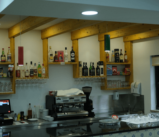 Café dentro do Restaurante